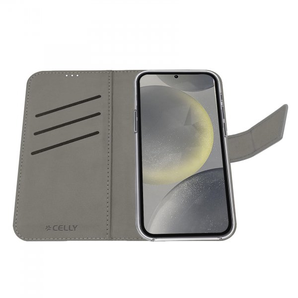 Celly Samsung Galaxy S26 Plus -suojakotelo Wally Wallet Case, musta