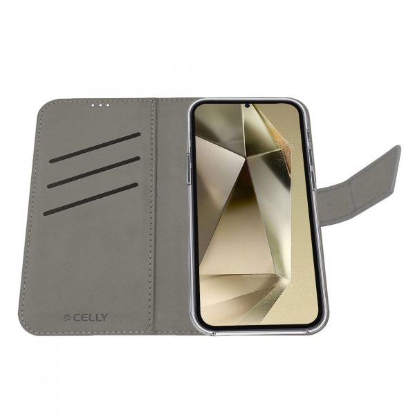 Celly Samsung Galaxy S26 Ultra -suojakotelo Wally Wallet Case, musta