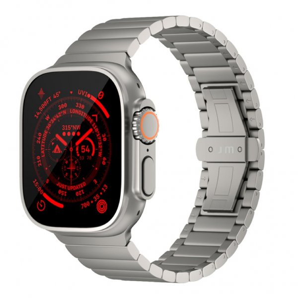 Just Mobile Apple Watch Ultra 49 mm ranneke, titaani DLC