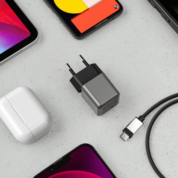 ALOGIC Laturi 30W Rapid Power USB-C MINI GaN Laturi Space Grey