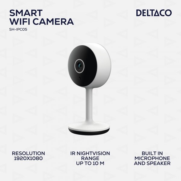 Deltaco Smart Home WiFi-kamera liiketunnistimella