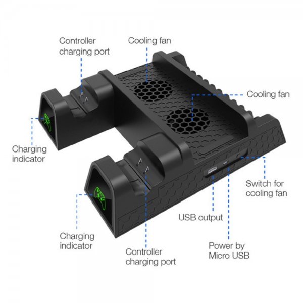Dobe Xbox One X/S -telakointiasema, monitoiminen