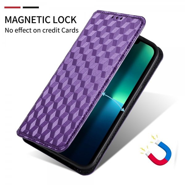Xiaomi 12/12X Kotelo Ruutukuvio Violetti
