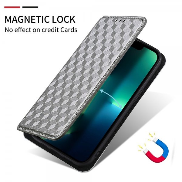 Xiaomi 12/12X Kotelo Ruutukuvio Hopea