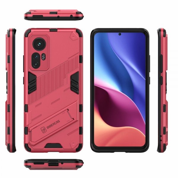 Xiaomi 12/12X Suojakuori jalustalla Magenta