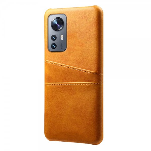 Xiaomi 12/12X Suojakuori kahdella korttipaikalla, vaaleanruskea