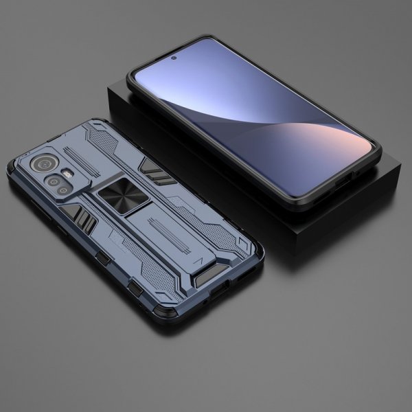 Xiaomi 12/12X Suojakuori Jalustatoiminto Sininen