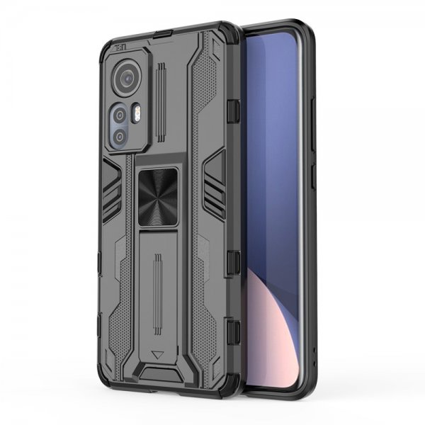 Xiaomi 12/12X Suojakuori Jalustatoiminto Musta
