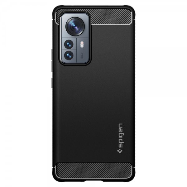Spigen Xiaomi 12 Pro Suojakuori Rugged Armor Mattamusta