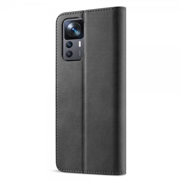 Lc.Imeeke Xiaomi 12T/12T Pro Kotelo korttipaikalla, jalustatoiminnolla, musta