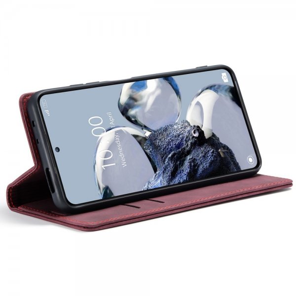 CaseMe Xiaomi 12T/12T Pro Kotelo Retro Flip Punainen