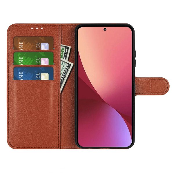 Xiaomi 12T/12T Pro Kotelo Jalustalla Ruskea