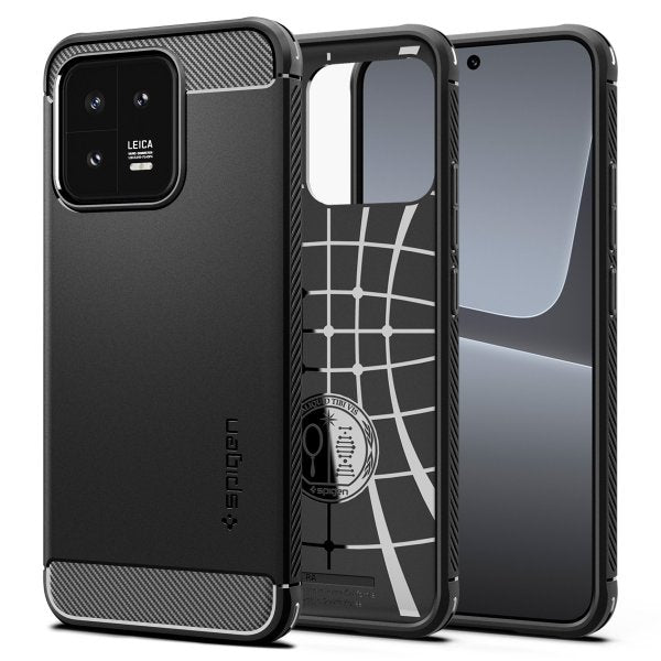 Spigen Xiaomi 13 Suojakuori Rugged Armor Mattamusta
