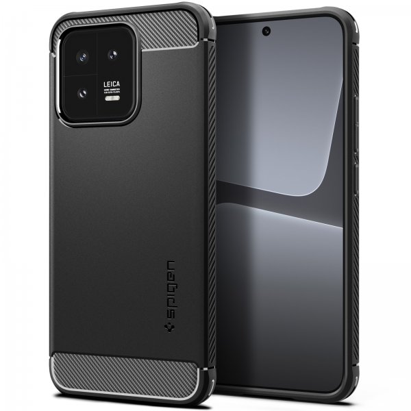 Spigen Xiaomi 13 Suojakuori Rugged Armor Mattamusta