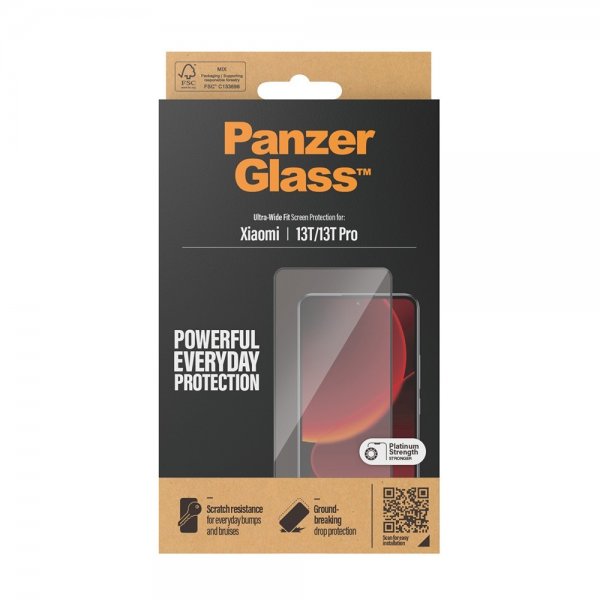 PanzerGlass Xiaomi 13T/13T Pro -näytönsuoja Ultra-Wide Fit