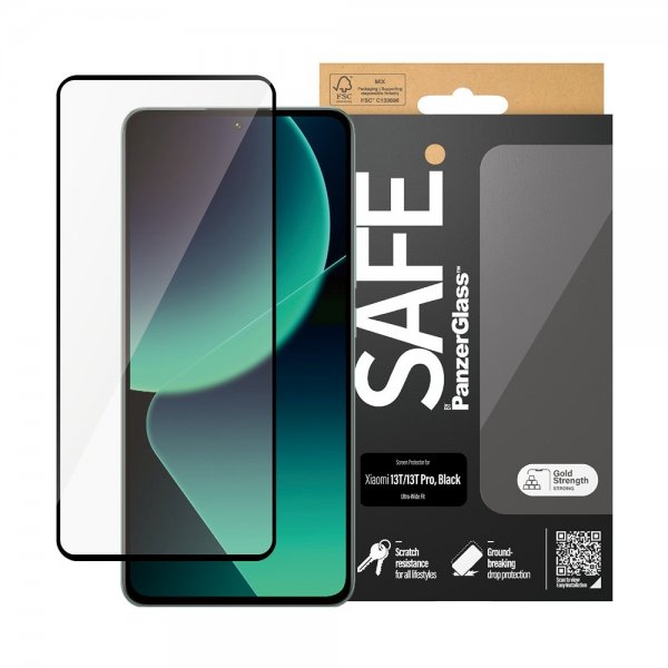 SAFE by PanzerGlass Xiaomi 13T/13T Pro -näytönsuoja, Ultra-Wide Fit