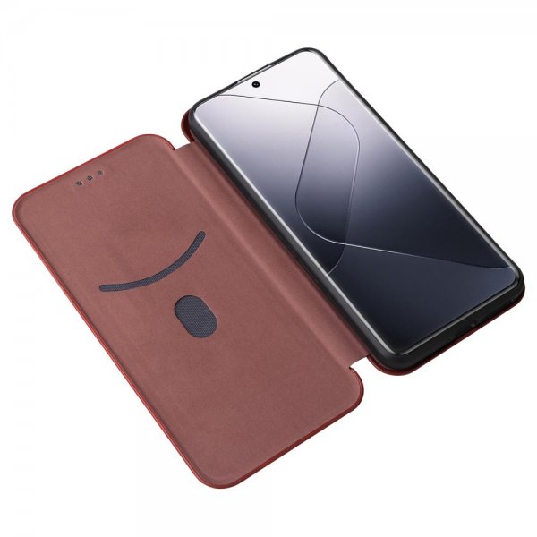 Xiaomi 14 Suojakuori Hiilikuitutekstuuri Ruskea