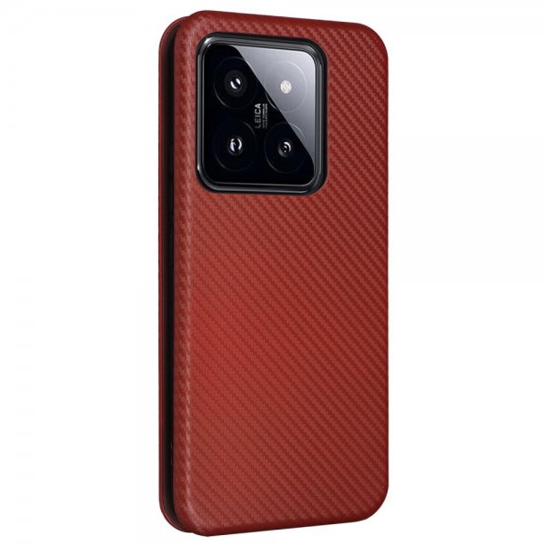 Xiaomi 14 Suojakuori Hiilikuitutekstuuri Ruskea