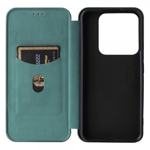 Xiaomi 14-kuori hiilikuitutekstuurilla, vihreä