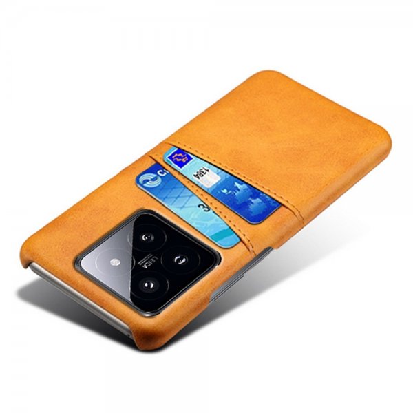 Xiaomi 14 Suojakotelo kahdella korttipaikalla Oranssi