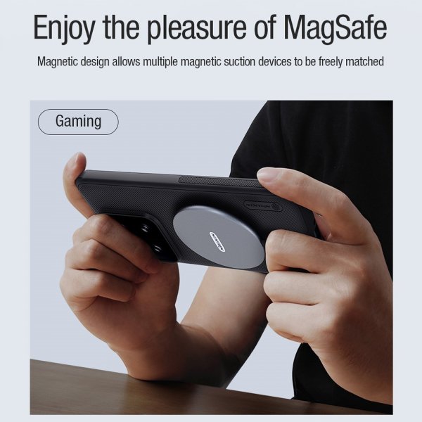 Nillkin Xiaomi 14 -suojakuori Super Frosted Shield Pro MagSafe, musta