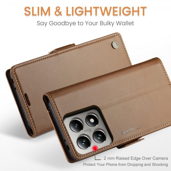 CaseMe Xiaomi 14T Kotelo 023 Sarja Ruskea