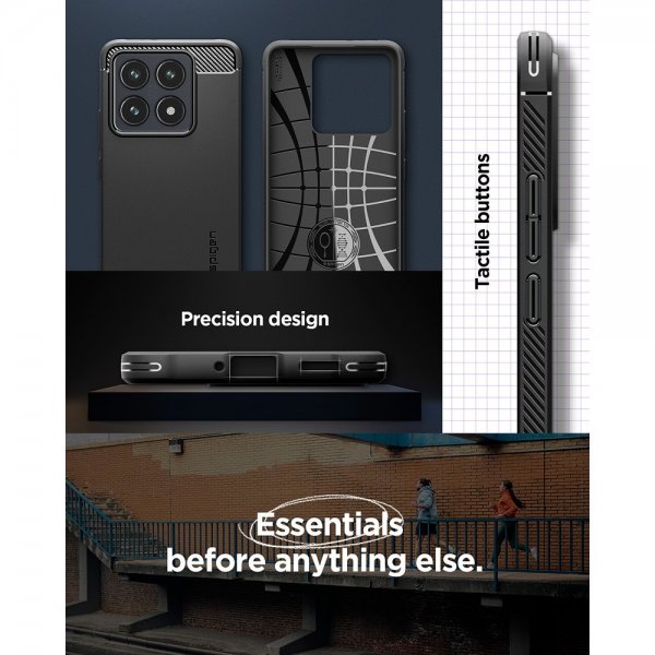 Spigen Xiaomi 14T Kuori Rugged Armor Matte Black