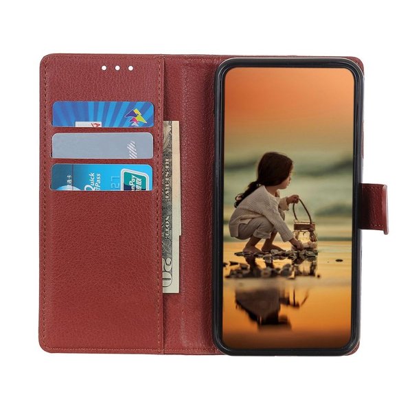Xiaomi Mi 11 -kotelo jalustalla, ruskea