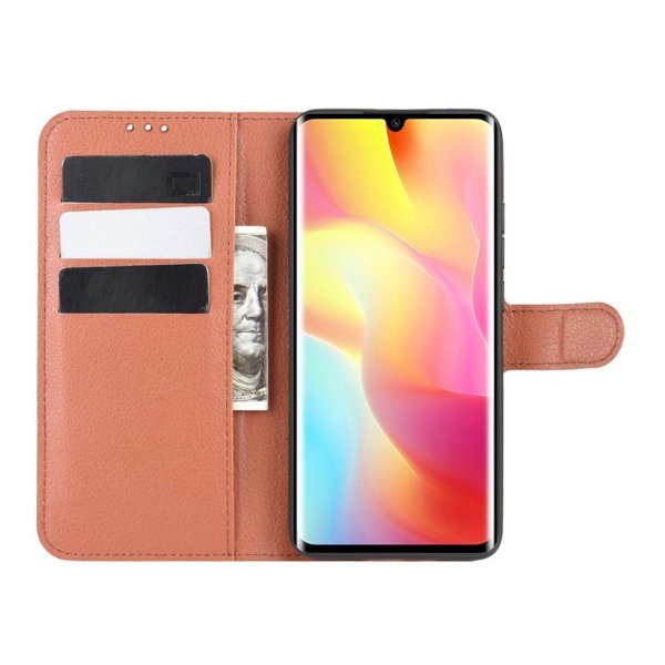 Xiaomi Mi Note 10 Lite Kotelo Jalustalla Ruskea