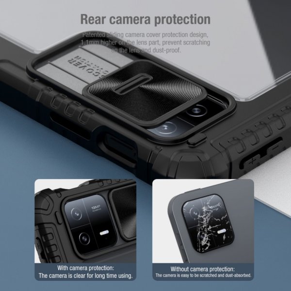 Nillkin Xiaomi Pad 6 Bumper Leather Case Pro, musta