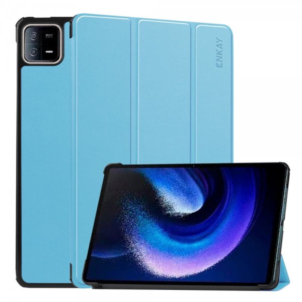 Enkay Xiaomi Pad 6 -suojakotelo, kolmiosainen, vaaleansininen