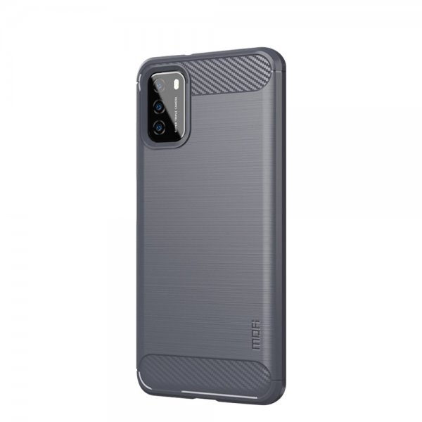 Mofi Xiaomi Poco M3 kuori harjattua hiilikuitua, harmaa