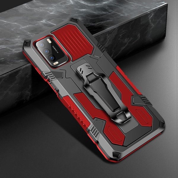 Xiaomi Poco M3 -kuori vyöklipsillä, punainen