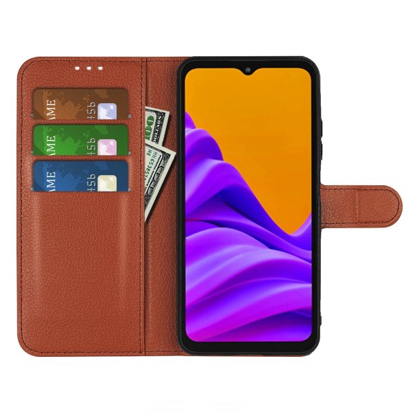 Xiaomi Redmi 10 Lompakkokotelo Jalustalla Ruskea