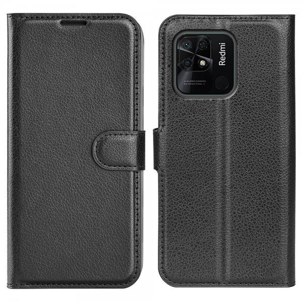 Xiaomi Redmi 10C Litchi-suojakuori Musta