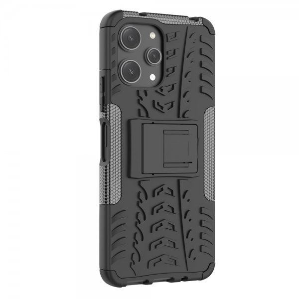 Xiaomi Redmi 12 Kuoret Rengaskuvio Jalustatoiminto Musta