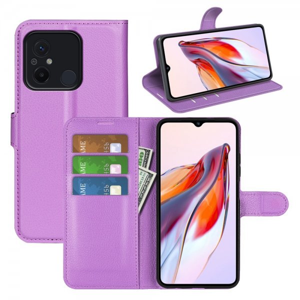Xiaomi Redmi 12C Litsi Nahkakuori Violetti