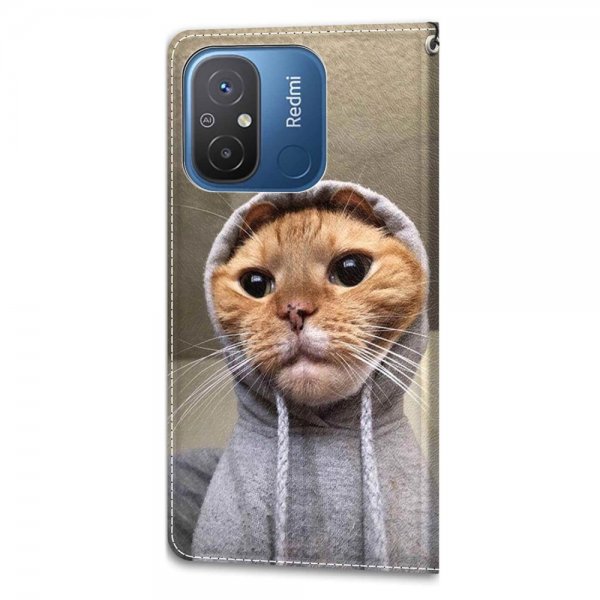Xiaomi Redmi 12C Kotelo Kuva Kissa neuleessa