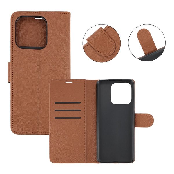Xiaomi Redmi 12C Kotelo Jalustalla Ruskea