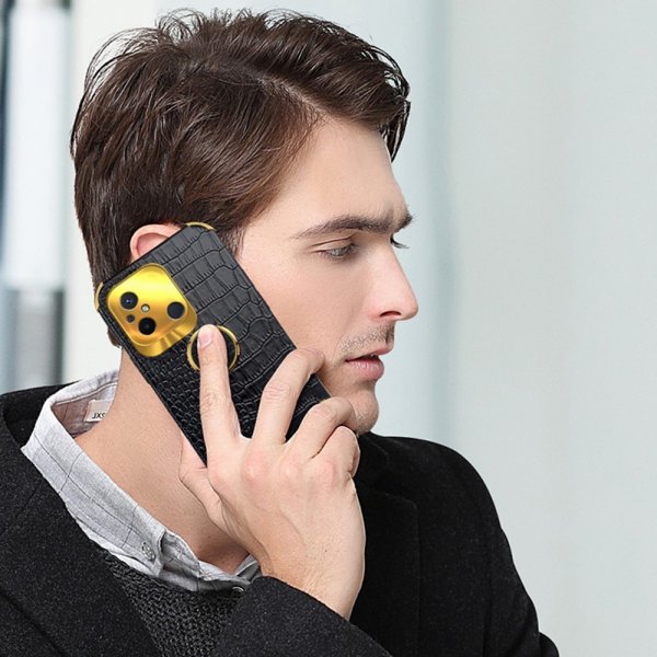 Xiaomi Redmi 12C Suojakuori Krokotiilikuvio Sormussuojus Vihreä
