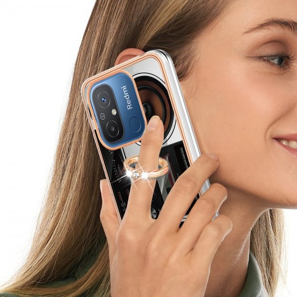 Xiaomi Redmi 12C Suojakuori sormirenkaalla Radiokuviolla