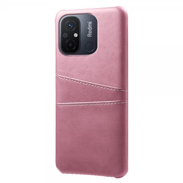 Xiaomi Redmi 12C -suojakuori kahdella korttipaikalla, ruusukulta