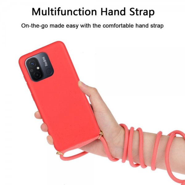 Xiaomi Redmi 12C Kuori Vehnänolkihihnalla Punainen