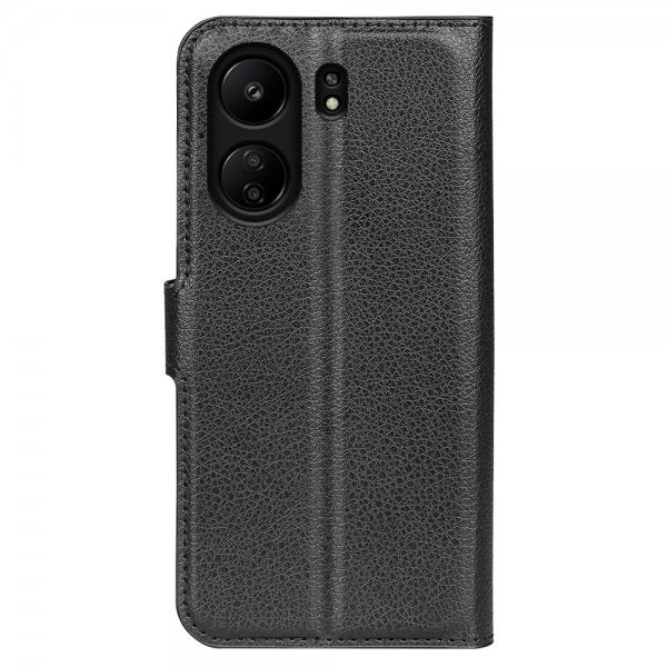 Xiaomi Redmi 13C Suojakuori Litchi Musta