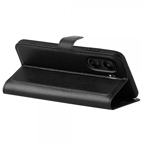 Xiaomi Redmi 13C Suojakuori Litchi Musta