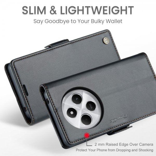 CaseMe Xiaomi Redmi 14C Fodral 023-sarja Musta