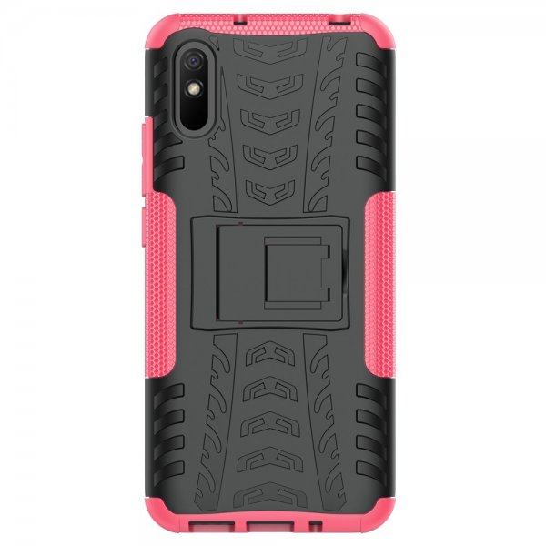 Xiaomi Redmi 9A -kuori, rengaskuvio, jalustatoiminto, magenta