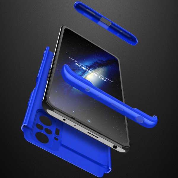 GKK Xiaomi Redmi Note 10 Pro -kuoret, kolmiosainen, sininen