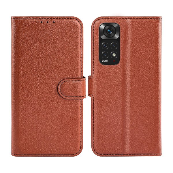Xiaomi Redmi Note 11 -kotelo, jossa korttipaikka, ruskea