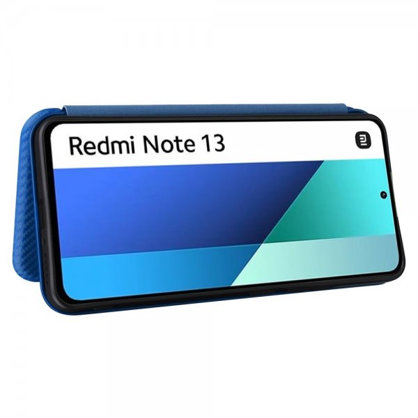 Xiaomi Redmi Note 13 4G -hiilikuitutekstuurisuojakuori, sininen